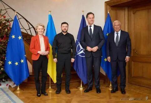 欧洲依然愿意支持泽连斯基，泽连斯基抵达布鲁塞尔，与吕特、冯德莱恩等人见面后，明确