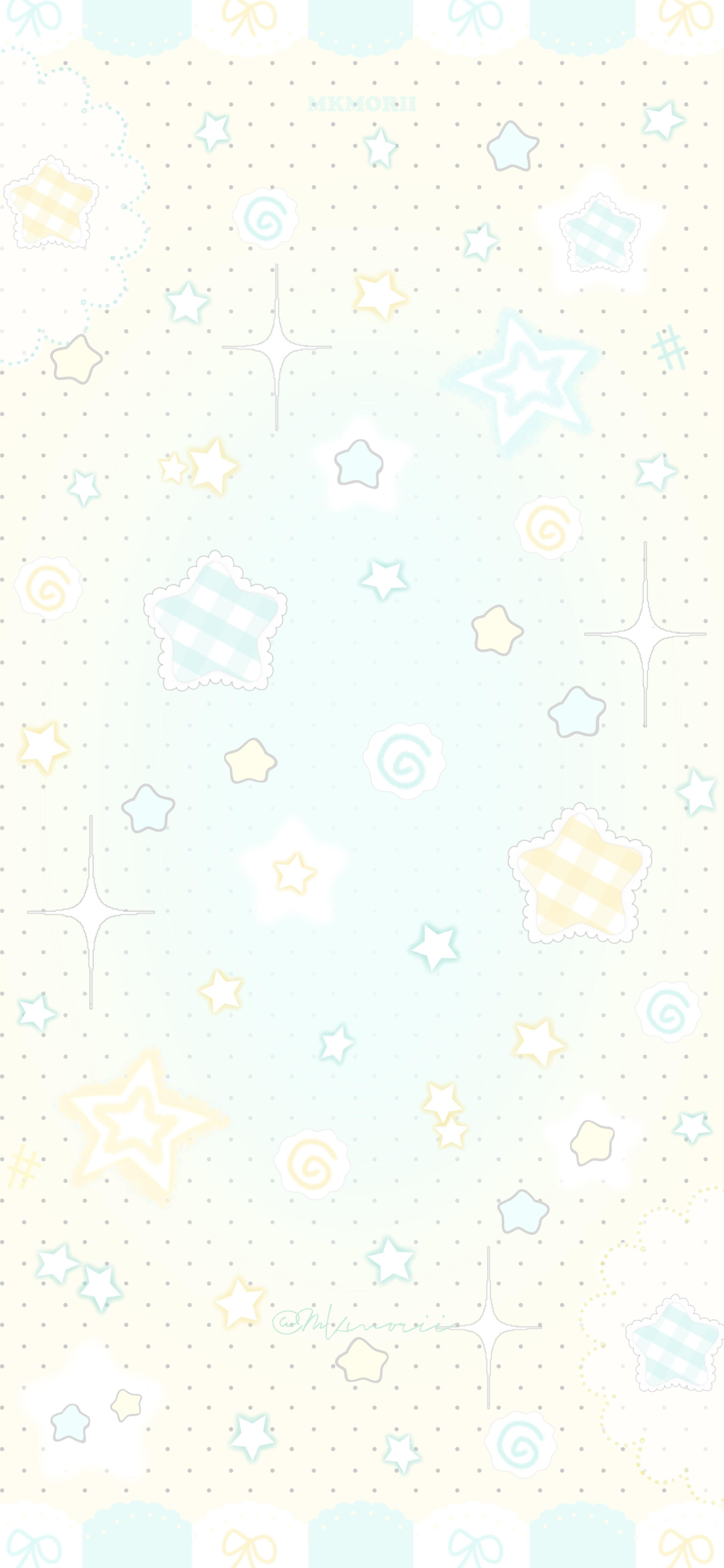 薄荷柠檬星星壁纸 
