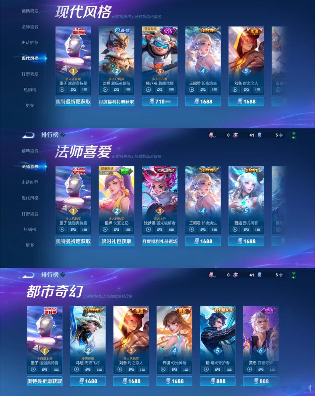 墨子迪迦奥特曼皮肤全榜第一 现在排位把把禁墨子，就算选不上，大家照样冲爆皮肤榜，