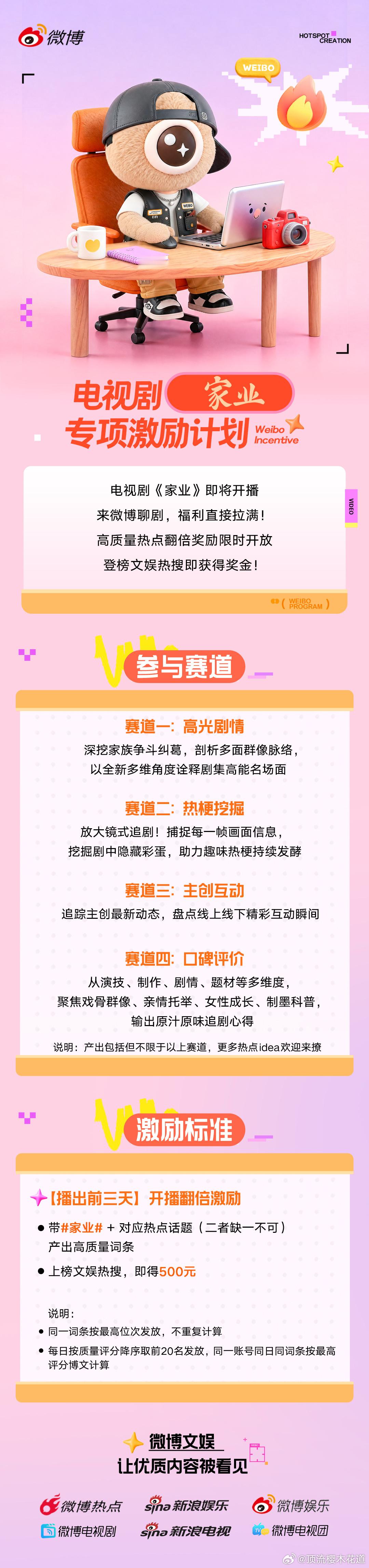 家业开播 家业今日开播就来了这么一个激励各位剧粉的好活动，只是剧情好聊，热搜难上