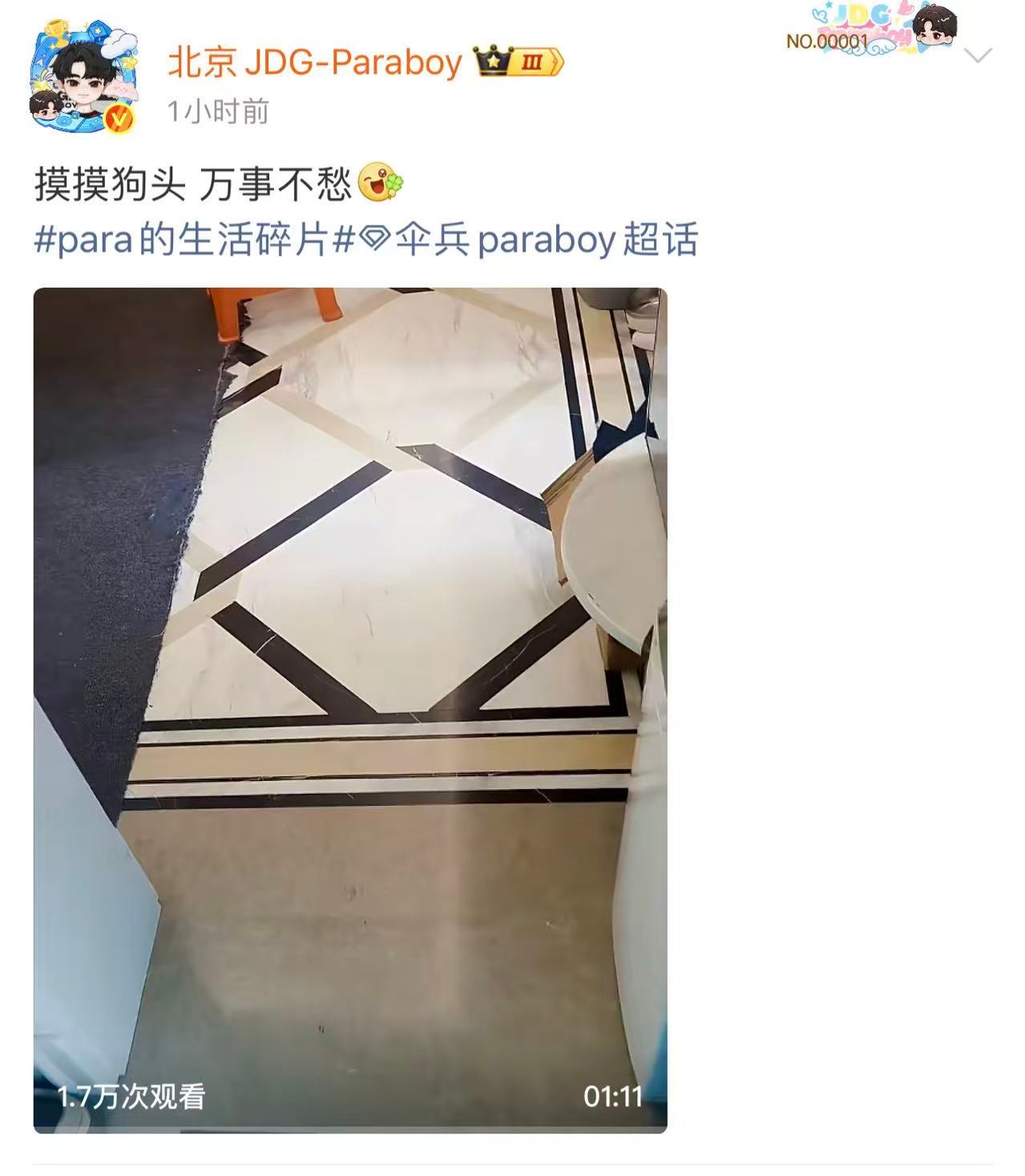 伞兵摸摸狗头万事不愁伞兵赛前摸小狗，求好运buff叠满！赛场从容发挥，万事顺遂呀