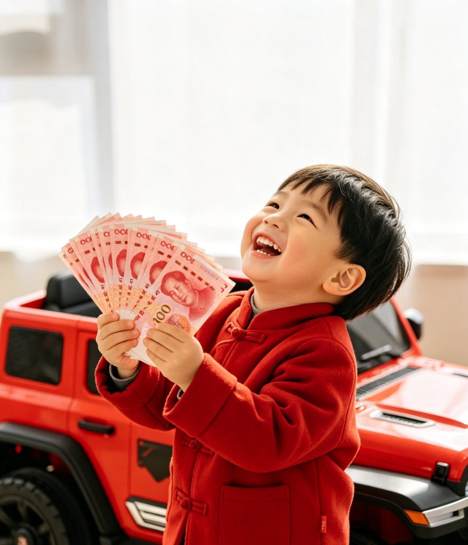 小小压岁钱大大提车梦   压岁钱的终极用法！6岁小朋友霸气提车，圆梦超有仪式感。
