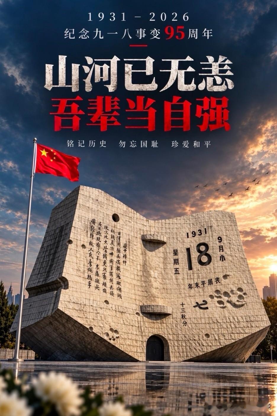 又到九一八。

以前工作时，每逢这天上午9点18分，窗外的警笛声从四面八方响起，