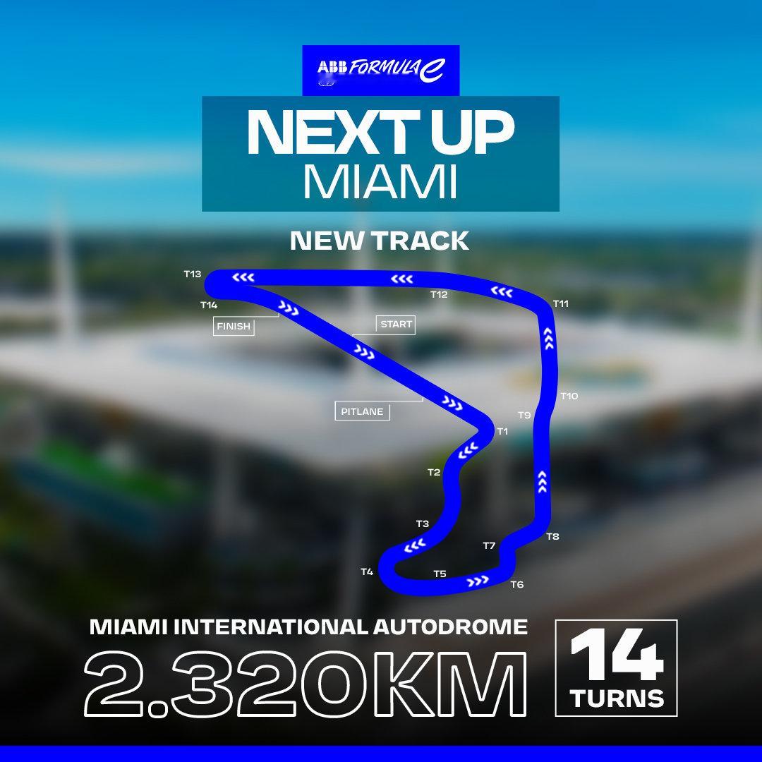 2026FE电动方程式迈阿密站 迈阿密国际赛道图。 