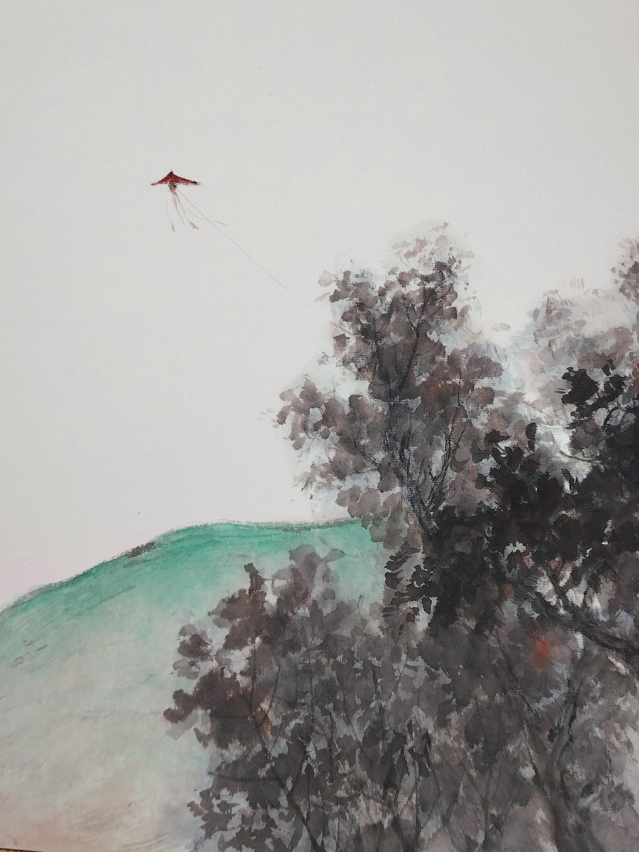 高飞的风筝 院士岛 杭州西湖 晒出你最好看的国画作品 中国画山水创作欣赏 每日分