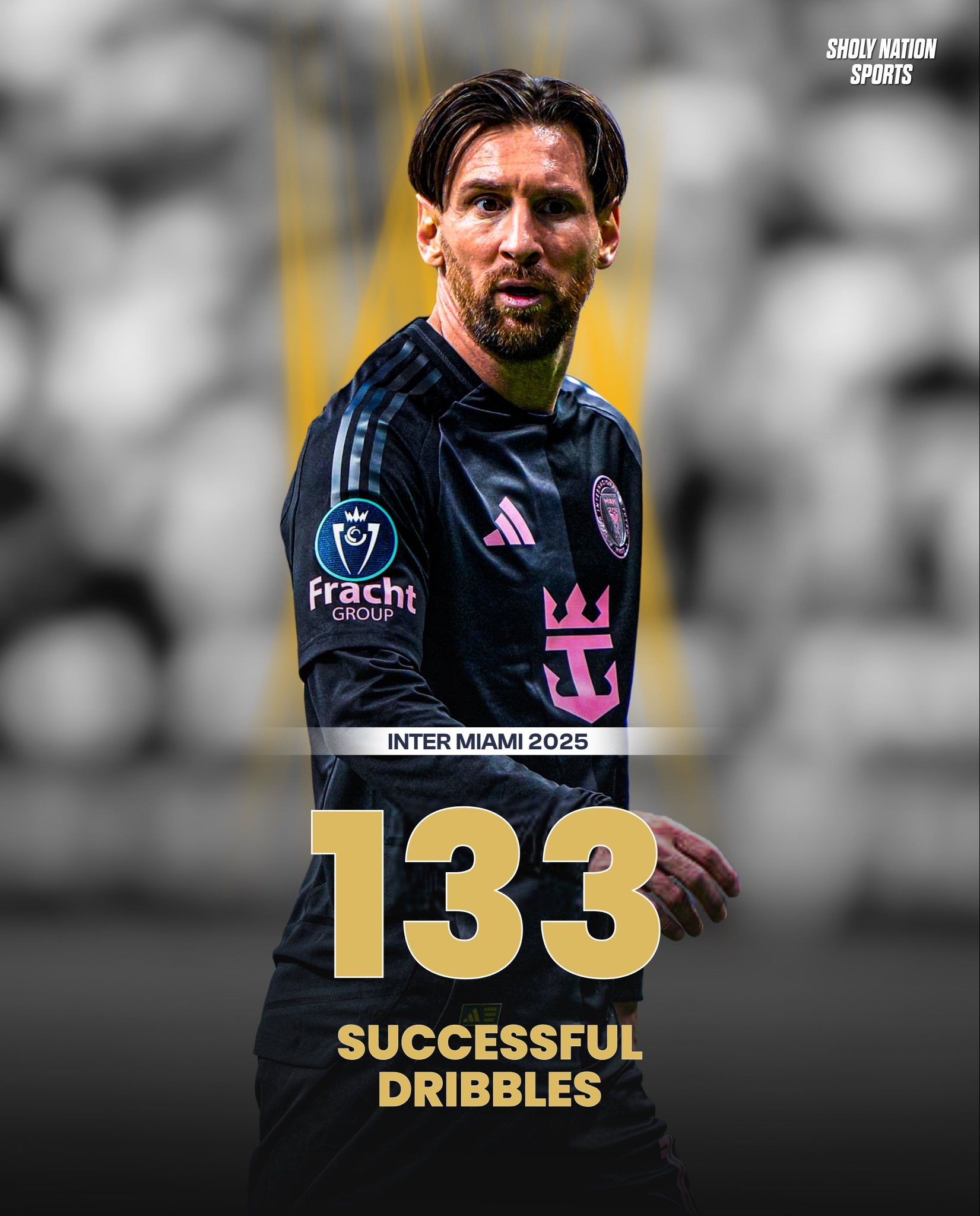 SNS：📊38岁的梅西本赛季为国际迈阿密完成了133次成功过人🐐顶级表现！?
