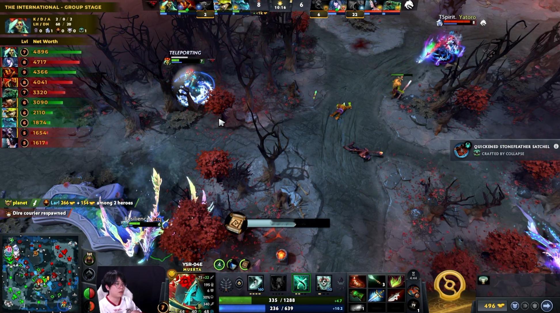 DOTA2TI15 突围赛Spirit对阵TR战队BO3第二局，经过49分钟，T