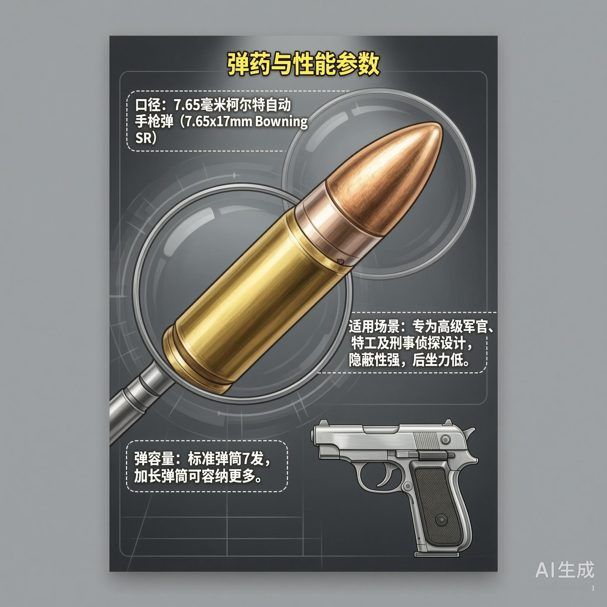 军事ai新视野 德国瓦尔特PP/PPK手枪瓦尔特PP是由德国瓦尔特公司制造的半自