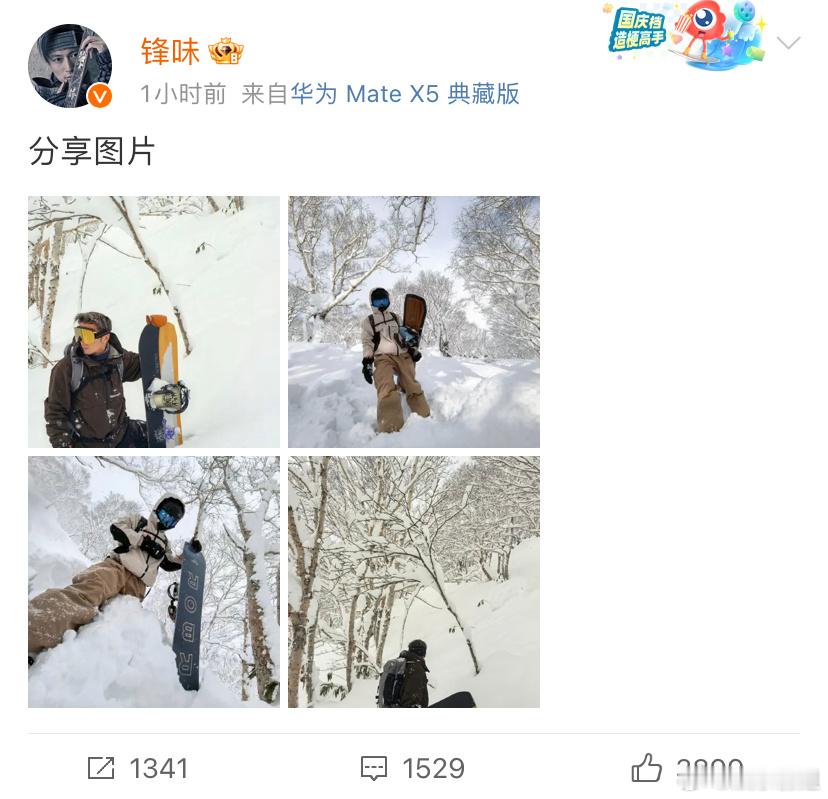 谢霆锋和Lucas一起滑雪 谢霆锋晒与Lucas滑雪照，父子俩好酷😎 玩得开心