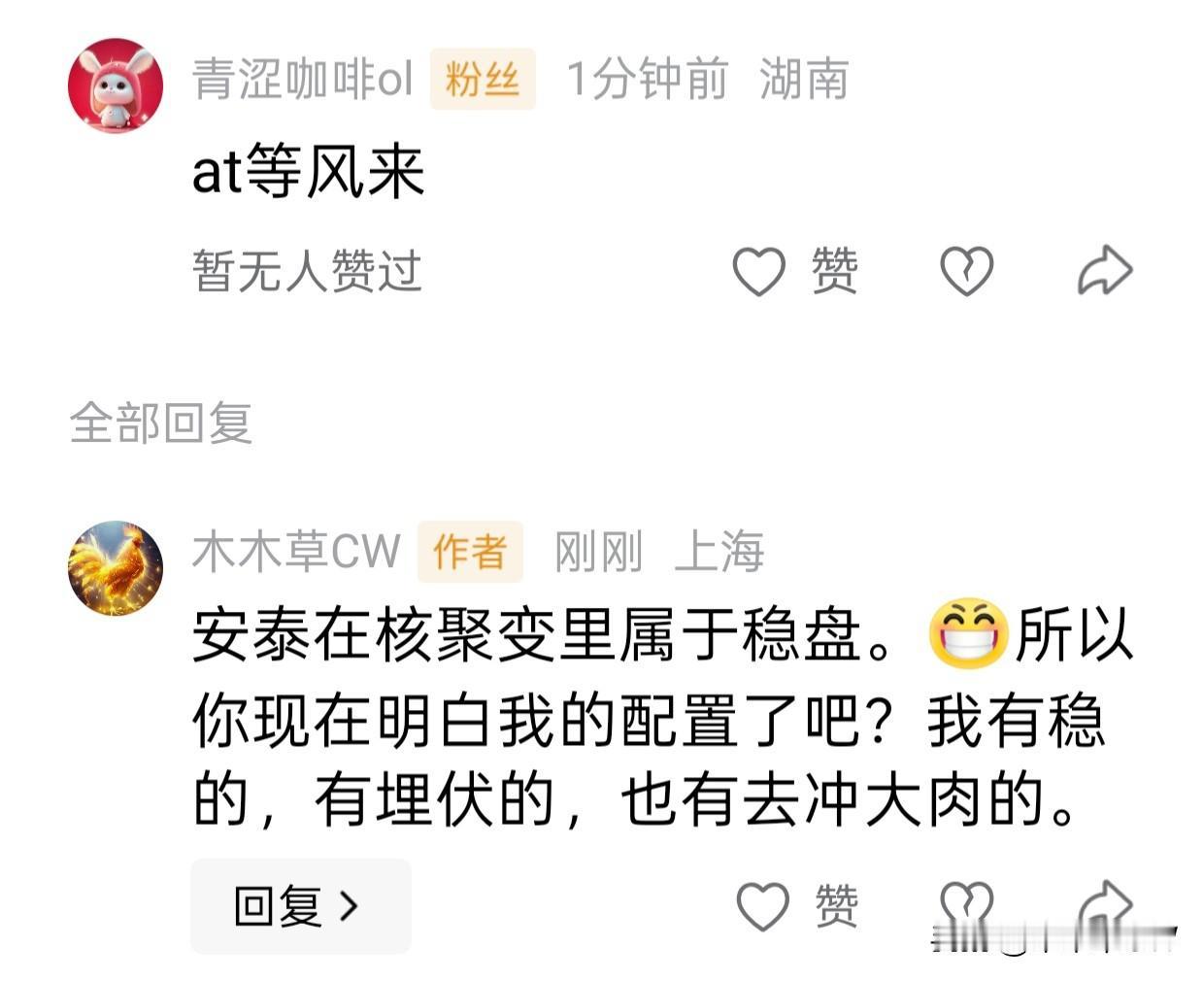 为什么说安泰是稳盘呢？因为跌也跌不到哪里去，无非赚不到钱，但你说能让我们亏很多钱
