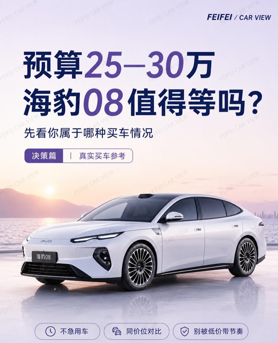 25—30万预算，海豹08 谁适合等如果你现在预算在 25—30 万，正在看新能
