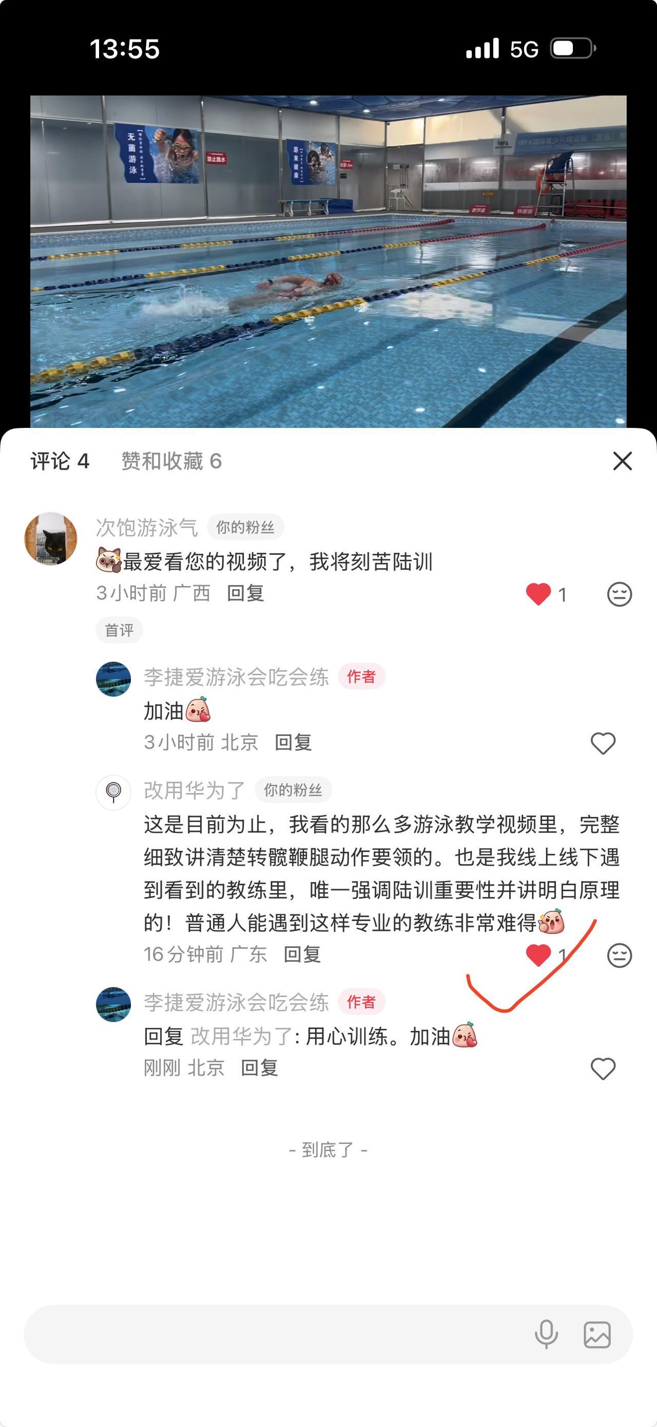 粉丝说：这是目前为止，我看的那么多游泳教学视频里，完整细致讲清楚转髋鞭腿动作要领