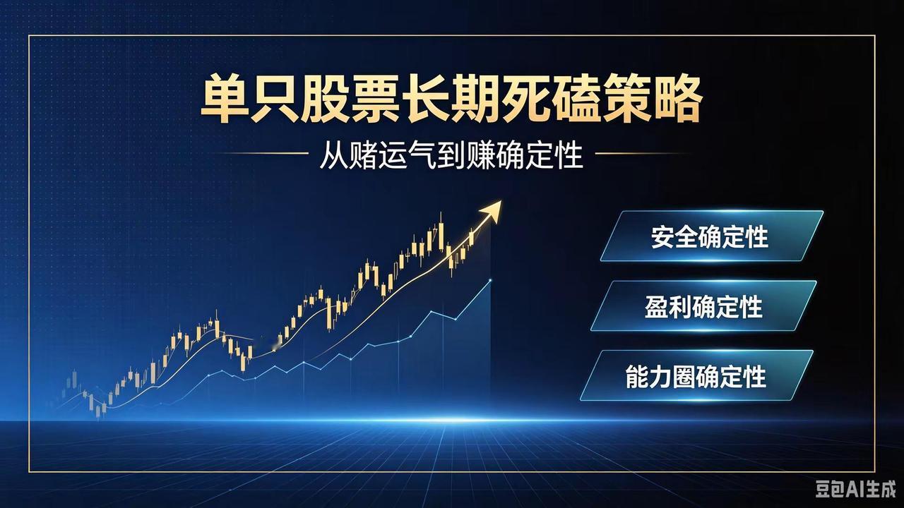 单只股票长期死磕策略。强者思维逻辑 财经 交易