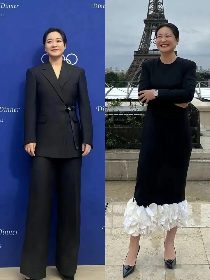 上海外滩夜风轻拂，贾玲一袭墨绿丝绒西装撞碎往日“喜剧人”滤镜，收腰剪裁勾勒出与《