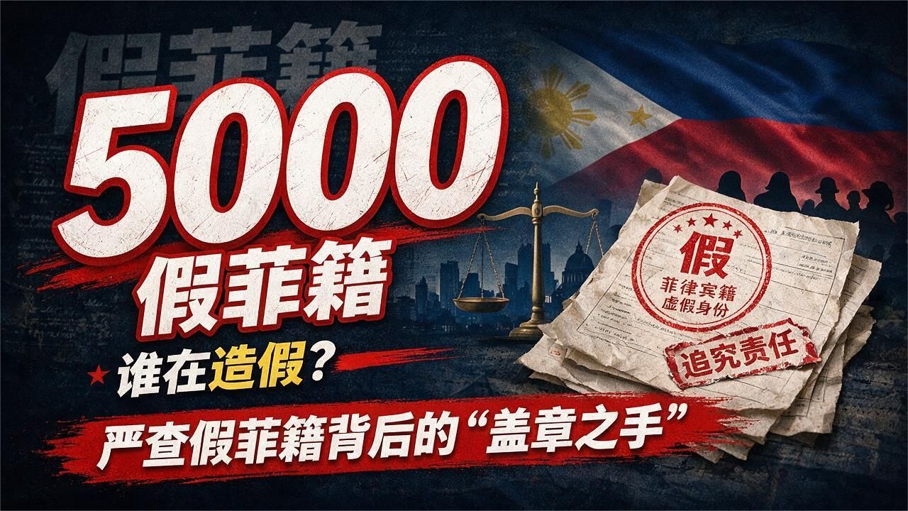 菲称查出5000名“假菲籍”，更该追问谁盖章？