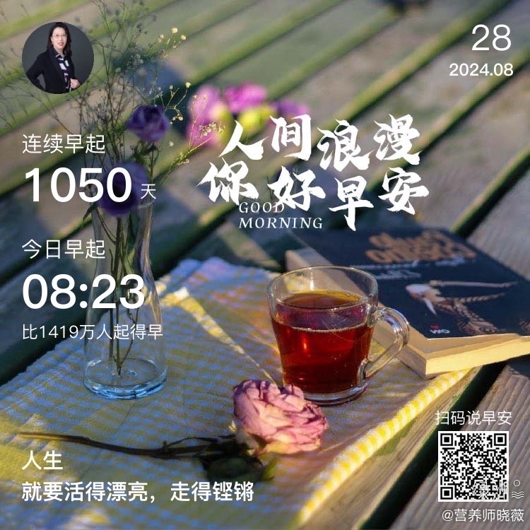 #早安#人生就要活得漂亮，走得铿锵  ​​​