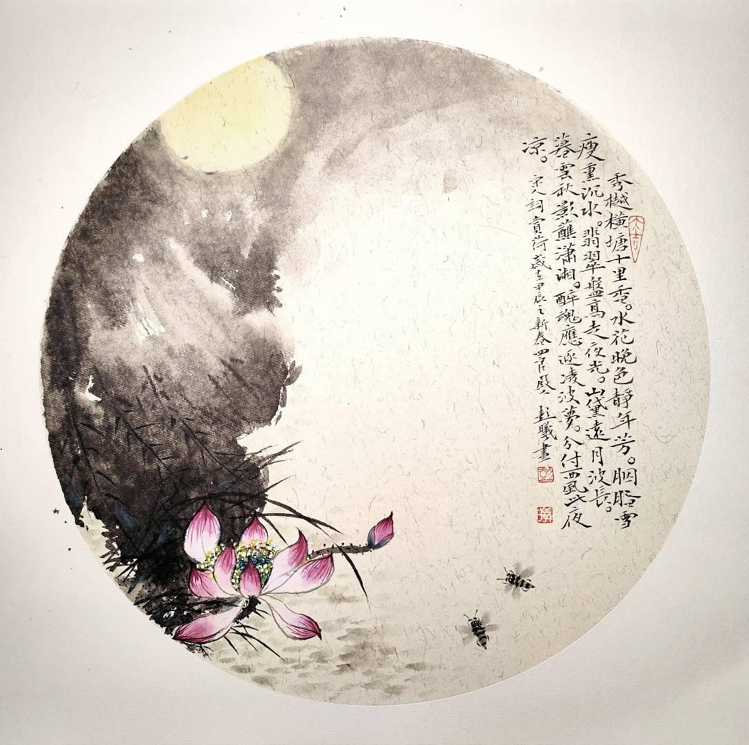 下联：月皎待新欢。