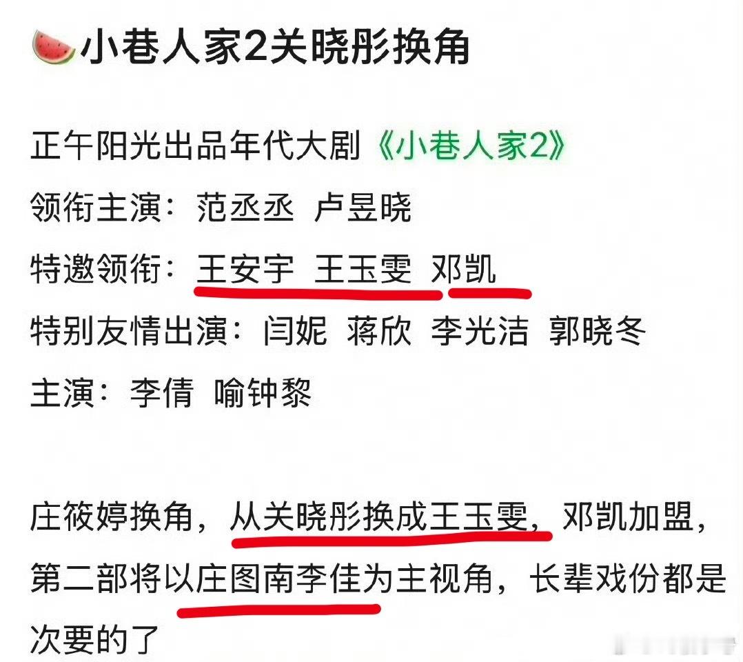 小巷人家2官宣我缓缓打出一个问号❓ 