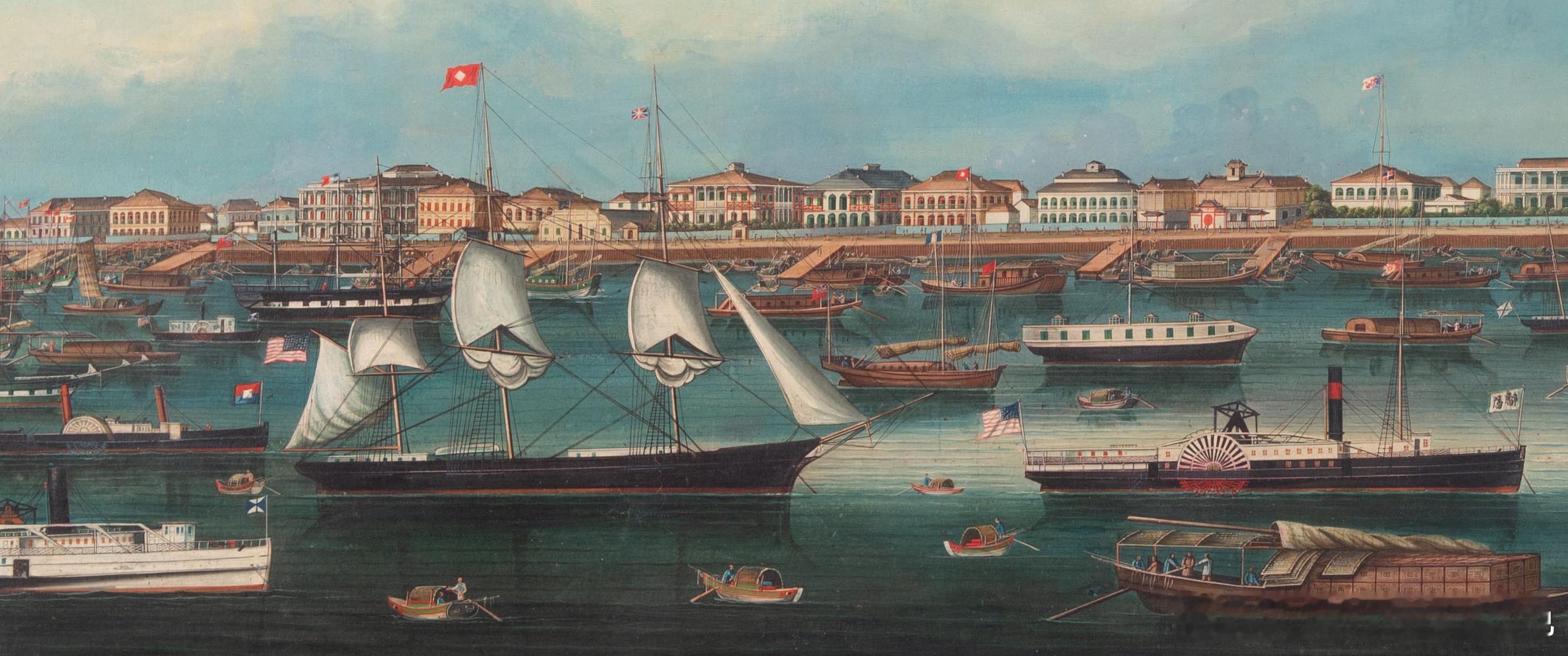 1863-1864年上海老上海 Port of Shanghai (detail