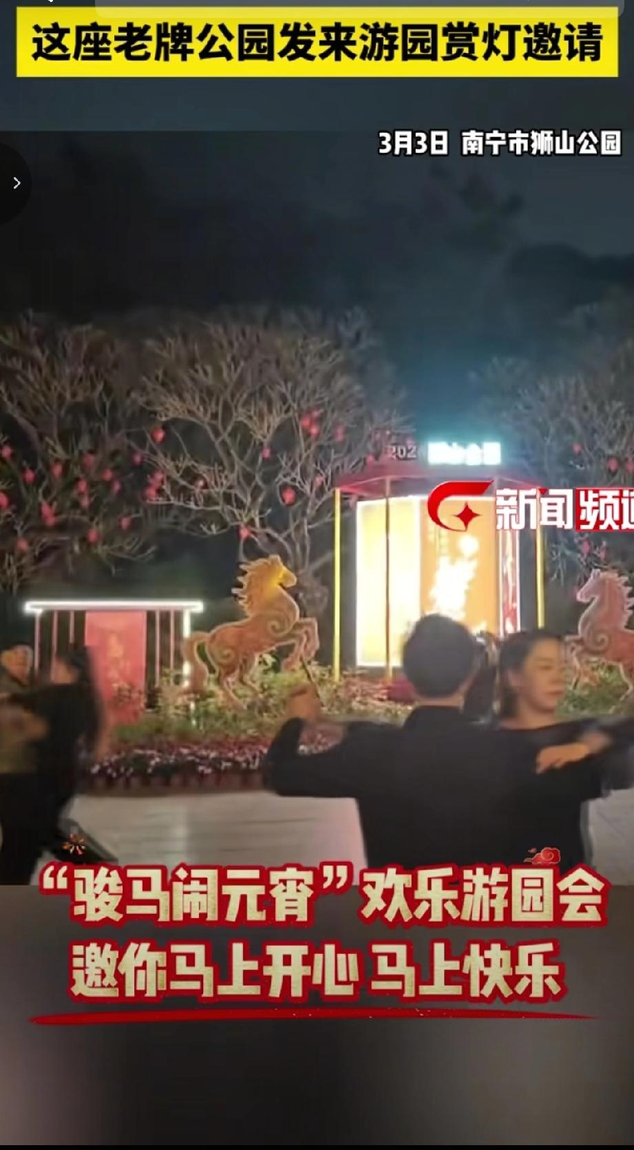 3月一号到3月3号南湖公园，灯映南湖·谜动邕城2026元宵灯谜游园活动免费开放，