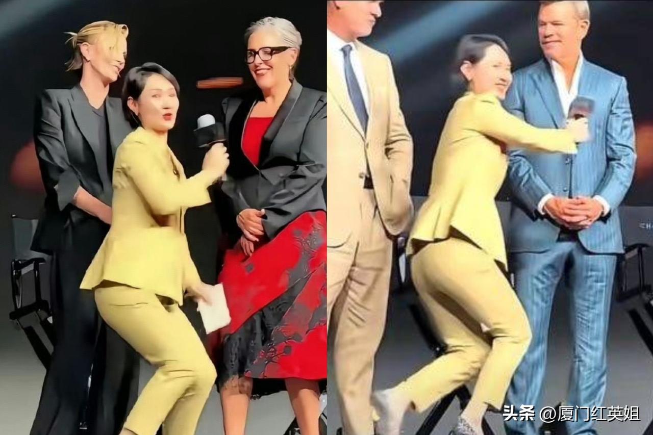 网络大V胡锡进针对这个主持人的姿势进行点评，一是觉得这姿势不好看，其次是认为一个