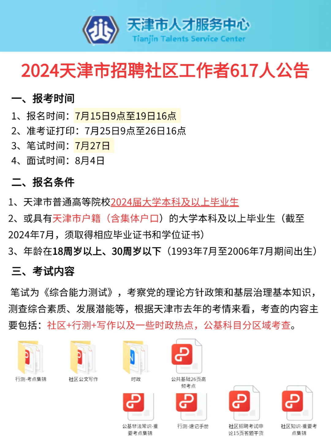 2024天津社区工作者考试，学这些就够了！