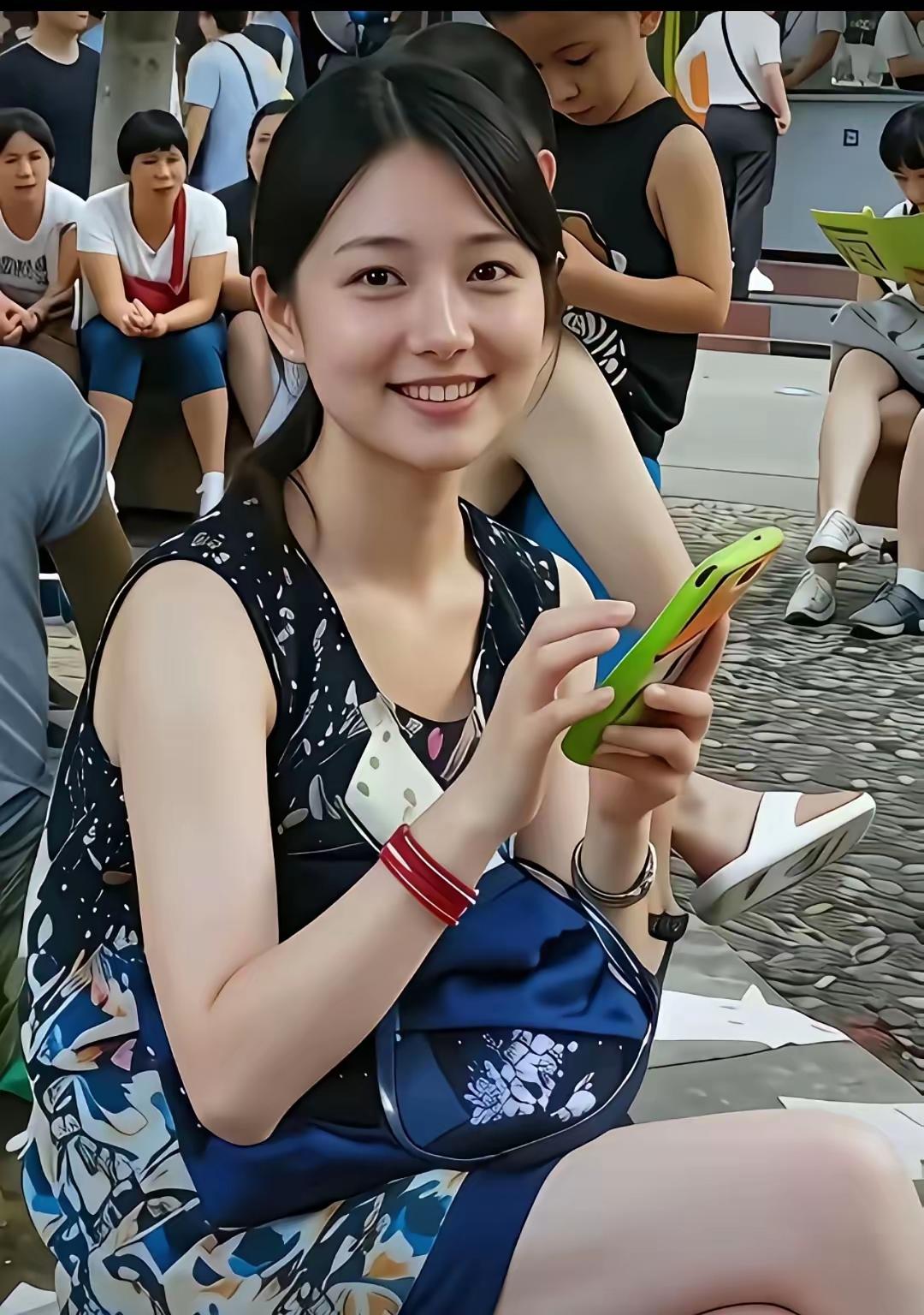 只要长得漂亮，随便坐在那里都是风景。
