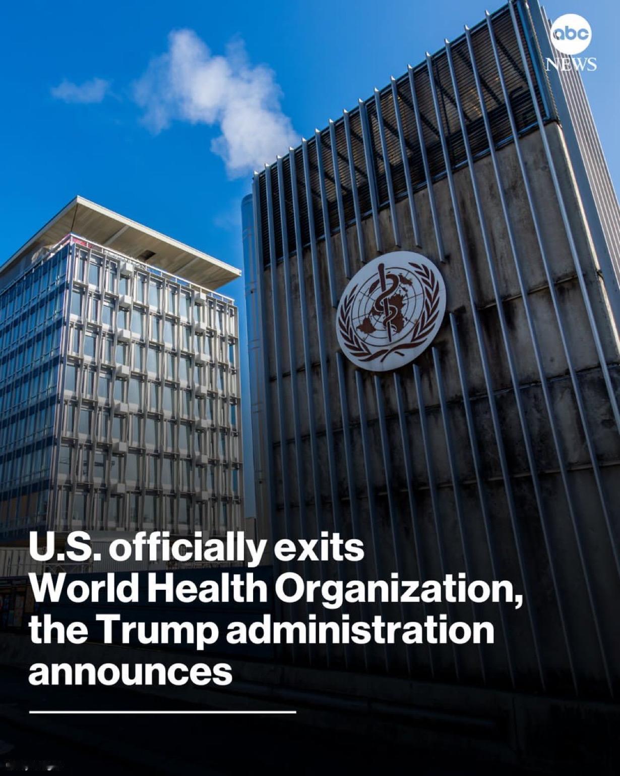 美国特朗普政府当地时间周四宣布，美国已正式完成退出世界卫生组织的程序。

就在一