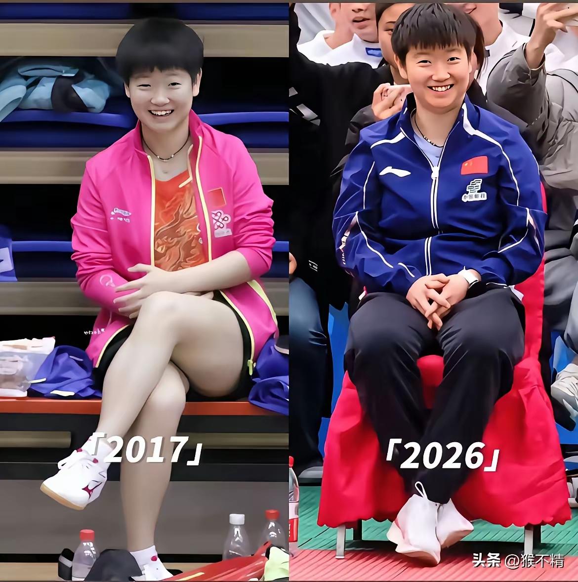 2017年的小莎莎与2026年莎莎完全是一样稚嫩