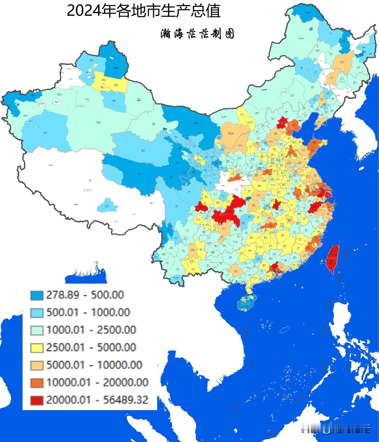 2024年全国已出地市GDP，截止到目前，全国出GDP的地级市已经超过国300个