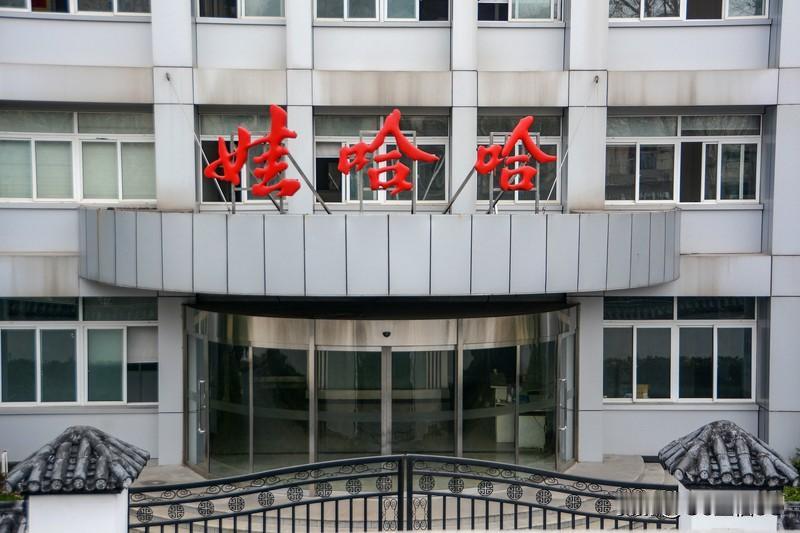 晚上好；娃哈哈集团；建立30年之久；完善食品化流程；倡导量化的健康绿色，增强管理