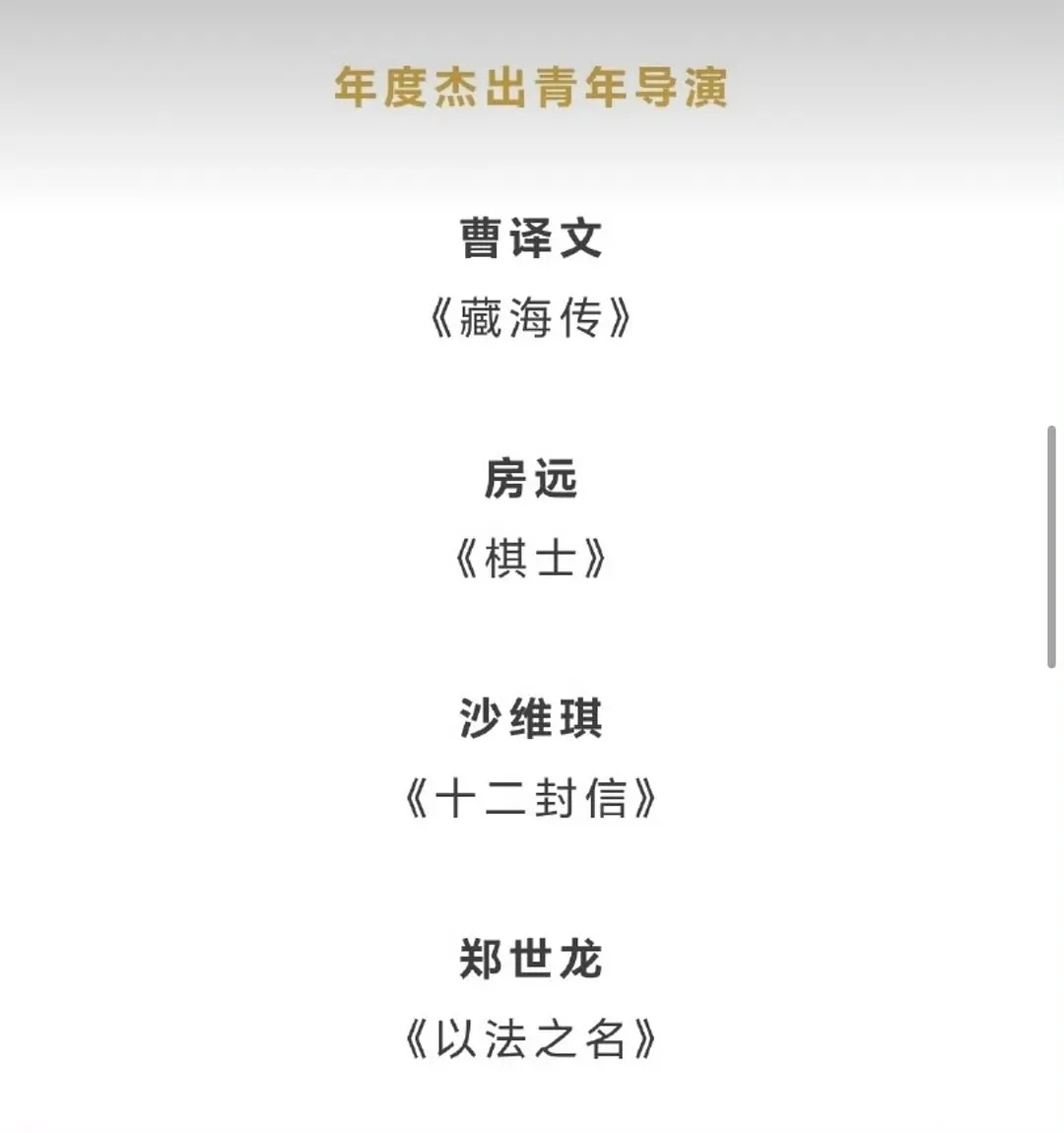 十二封信，导演和编剧都获奖了！ ​​​