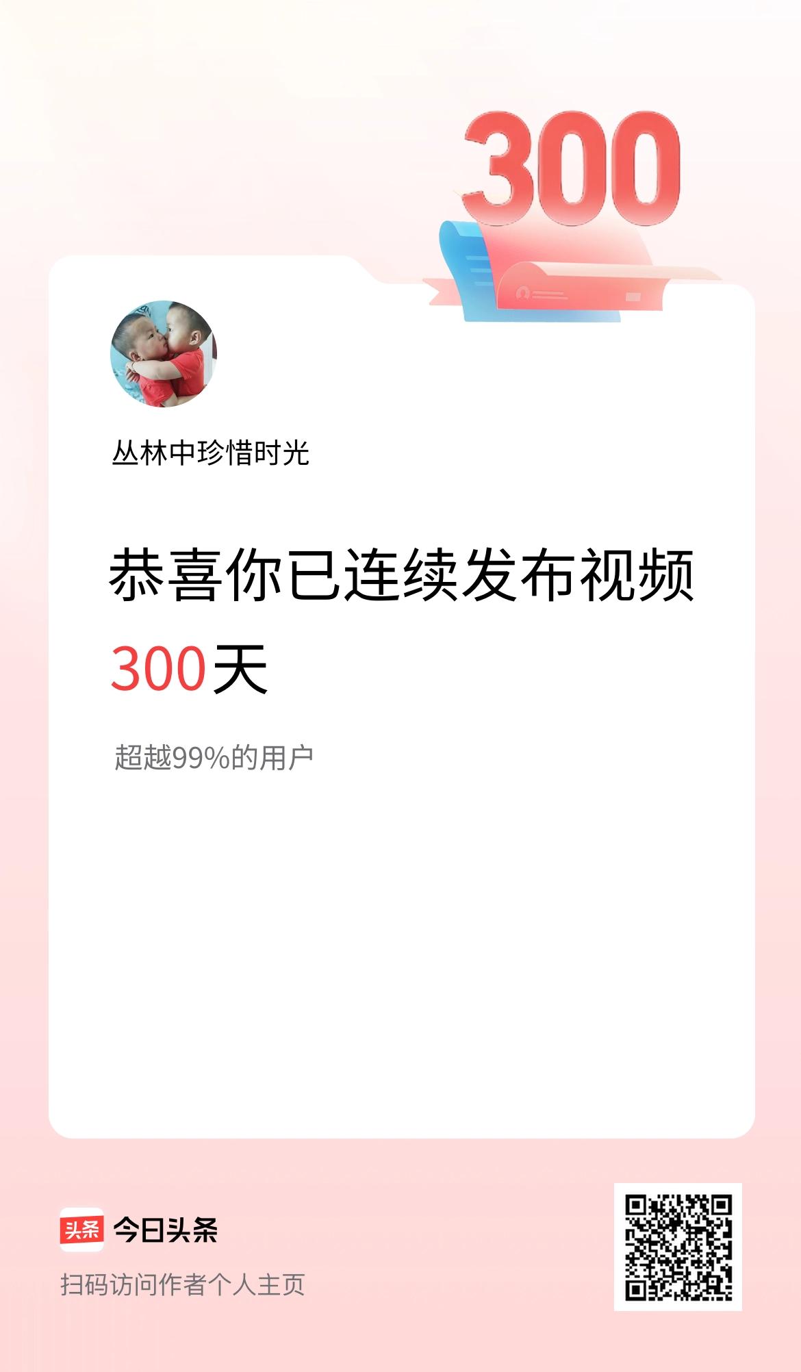 我在头条连续视频投稿300天