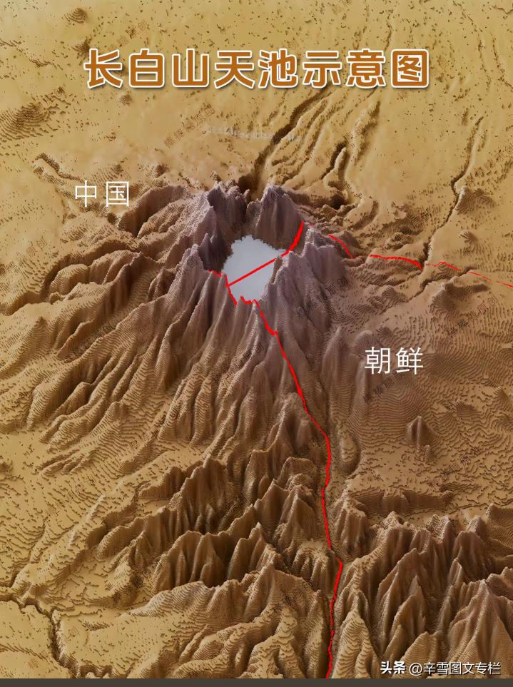 吉林长白山天池，朝鲜称为“白头山”。
它原本全部都属于中国！
后来为了和朝鲜搞好