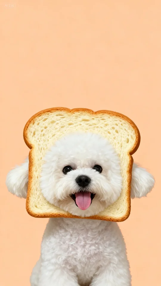 面包小狗壁纸可爱晕了