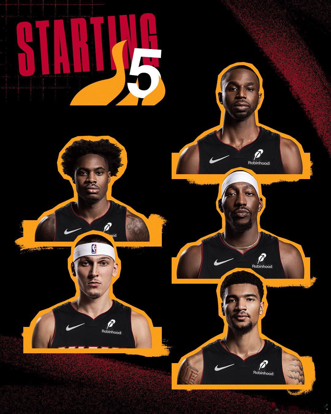 热火首发，果然把韦尔提上来了！鲍威尔依旧替补！！nba附加赛热火vs黄蜂