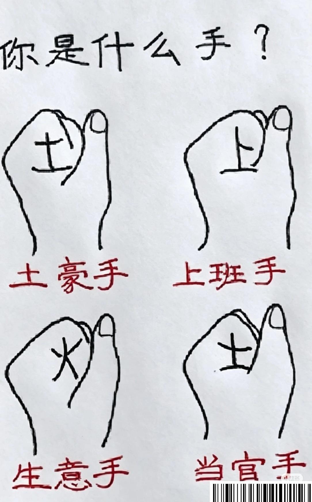 看一看你是属于哪种手？