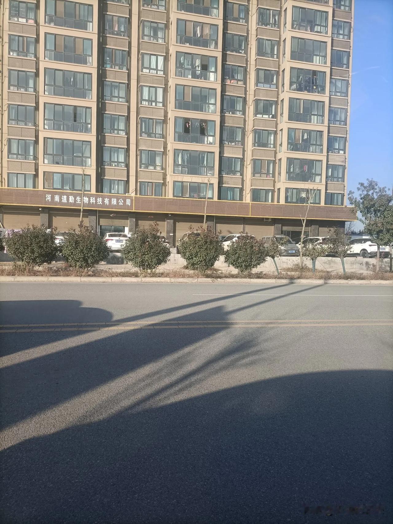今天送孩子上学，开车停到这里！

这楼底下的小公司还挺有意思，叫“河南道勤生物科