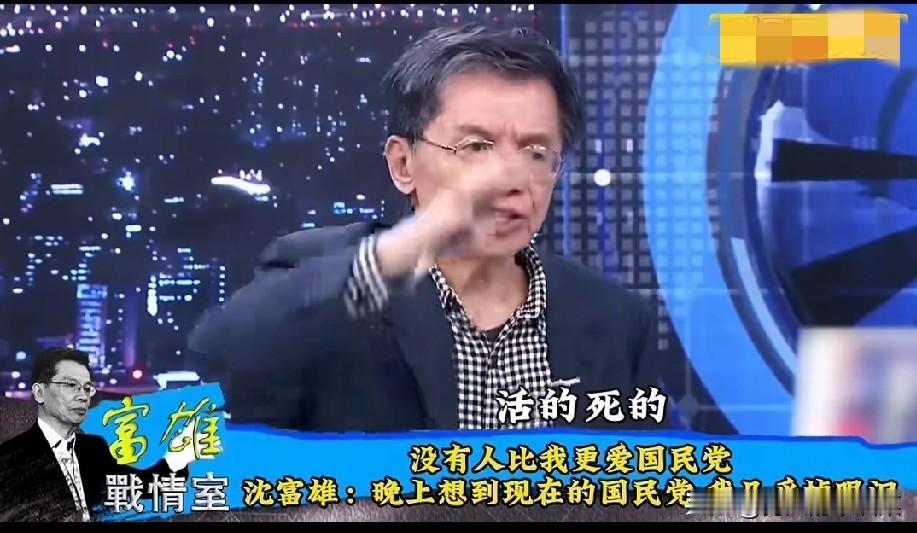 沈富雄生气地说，国民党没救了，它就是个破落大户。

他说国民党的问题就三条：台面