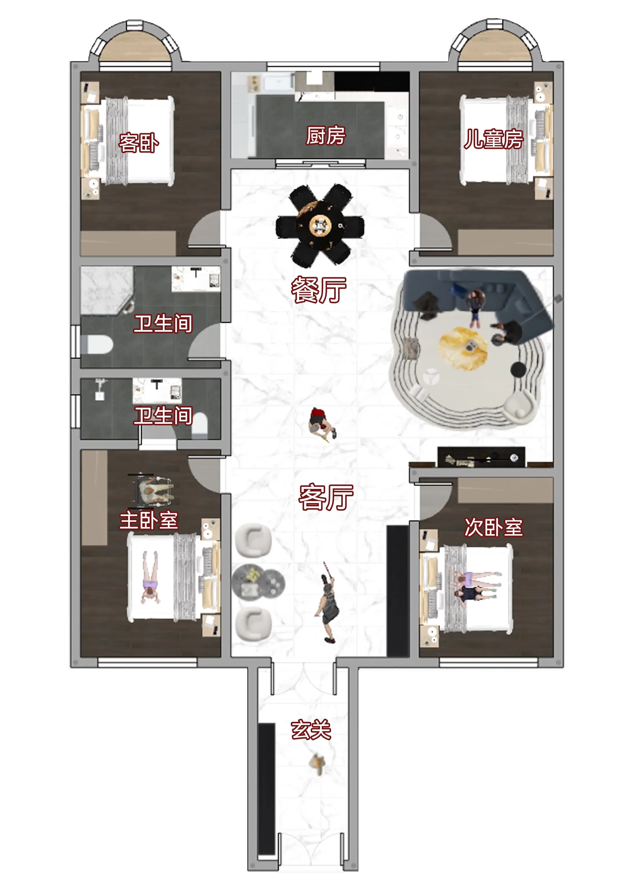 爱吃雪糕的一家。