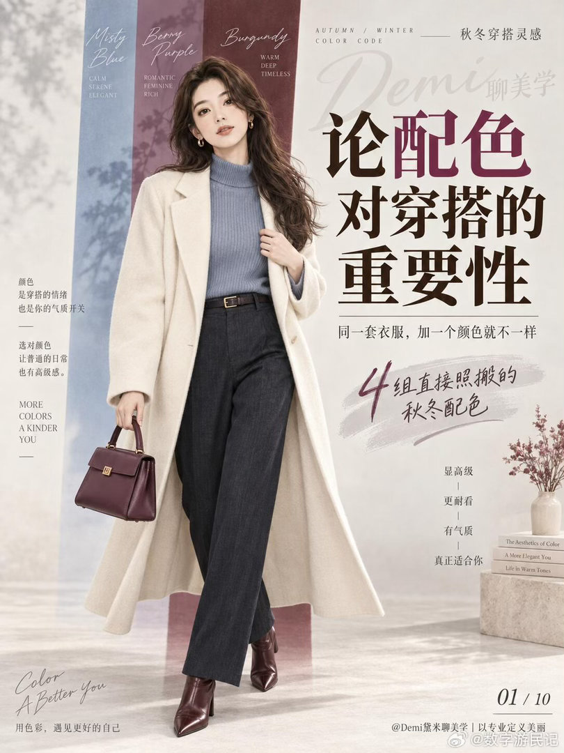 原来秋冬穿搭也是有公式的掌握比例公式，秋冬穿搭直接开挂！上短下长优化身材线条，同