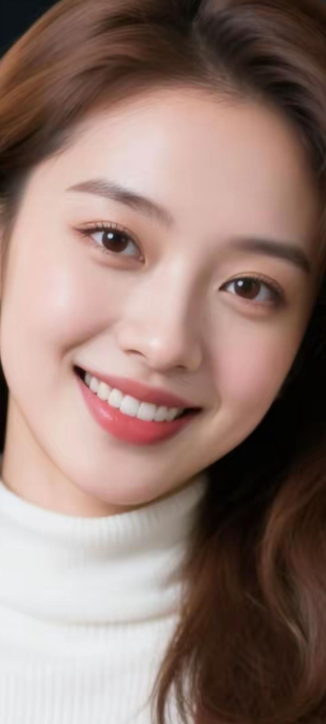 微笑的甜美女孩，散发着温暖的光芒😊