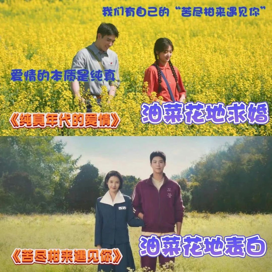 谁懂陈飞宇孙千油菜花田这段，有点幻视苦尽柑来遇见你了🥲 
