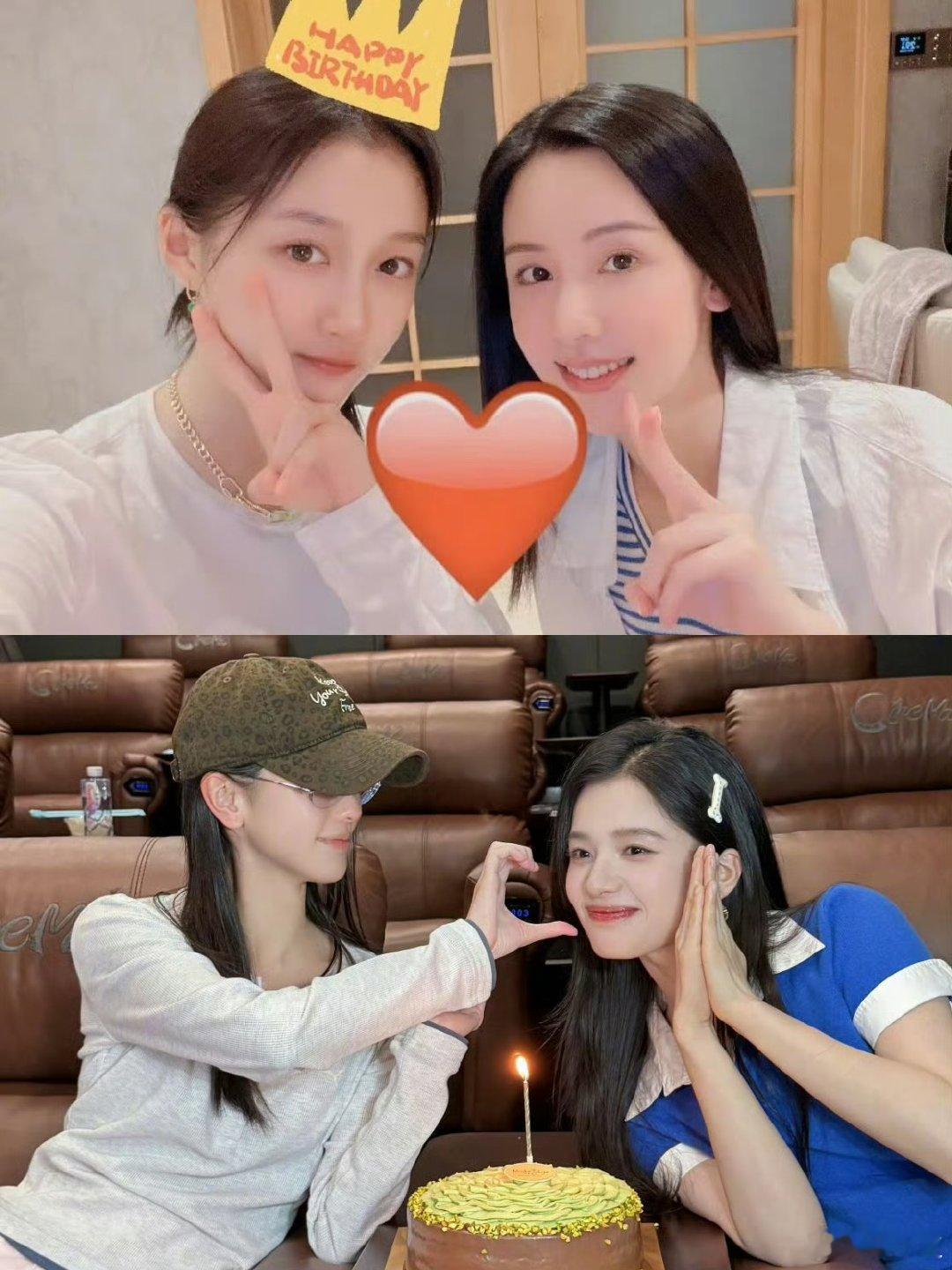 陈都灵把拍立得放在张婧仪关晓彤中间