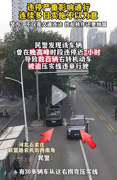 违停两小时，几十辆车“替他”压线扣分：他被拘了，那别人的罚单谁管？
 一辆车违停