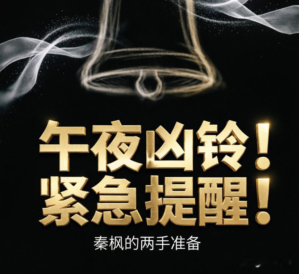 都睡了吗？
这条我必须现在发，午夜凶铃式提醒！
今天晚上复盘秦枫“王石被抓”事件