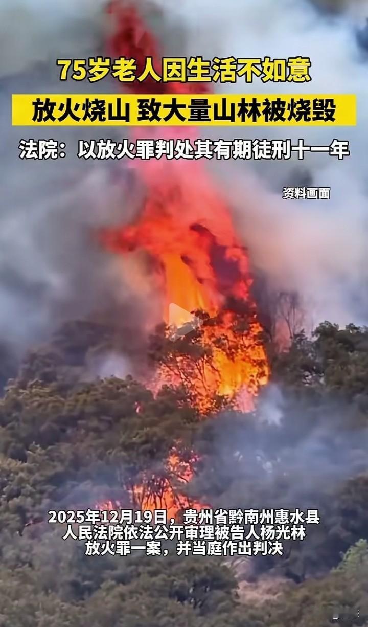 不敢相信怎么会有这样的人，贵州一75岁老人因为生活琐事心生不满，居然放火烧山，造