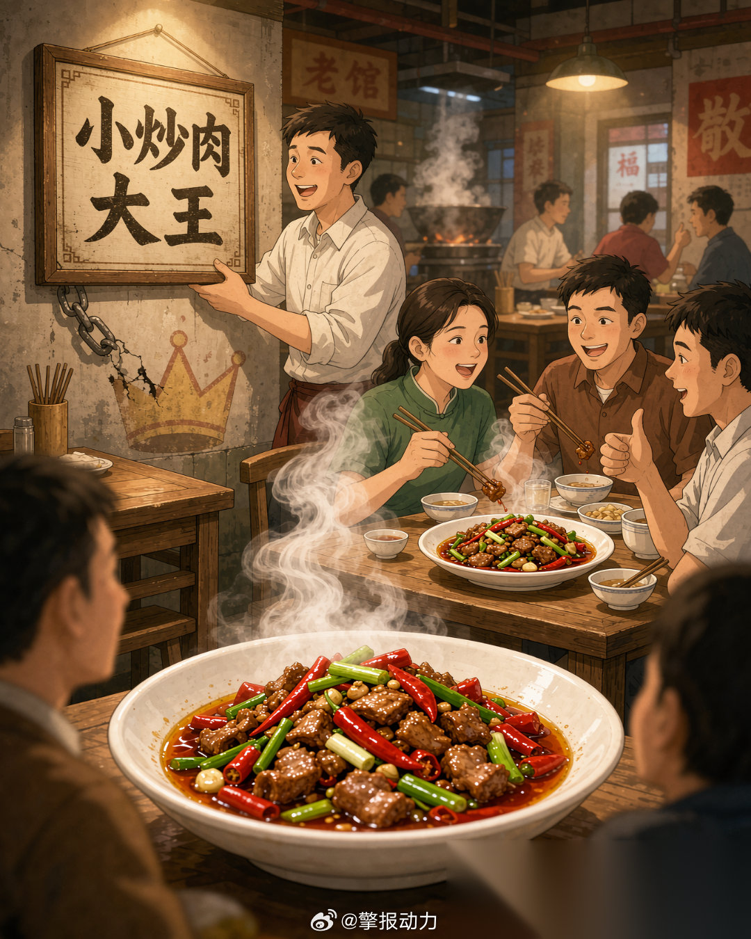 说来也怪，费大厨把小炒肉大王的牌子自己摘了，反而让我觉得这店有点东西。 试想一下