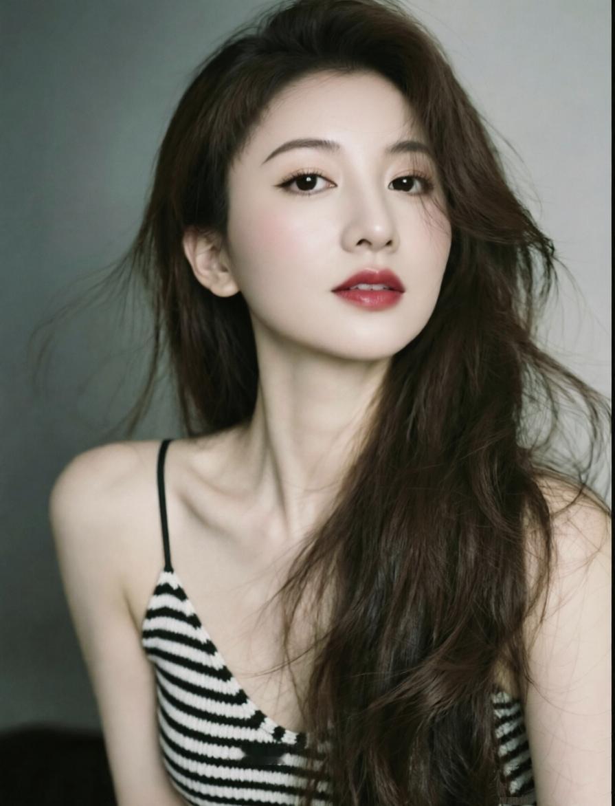 路上遇到一位美女，忍不住驻足观望。
她身段柔软如柳拂风，发丝根根都带着韵律，面部