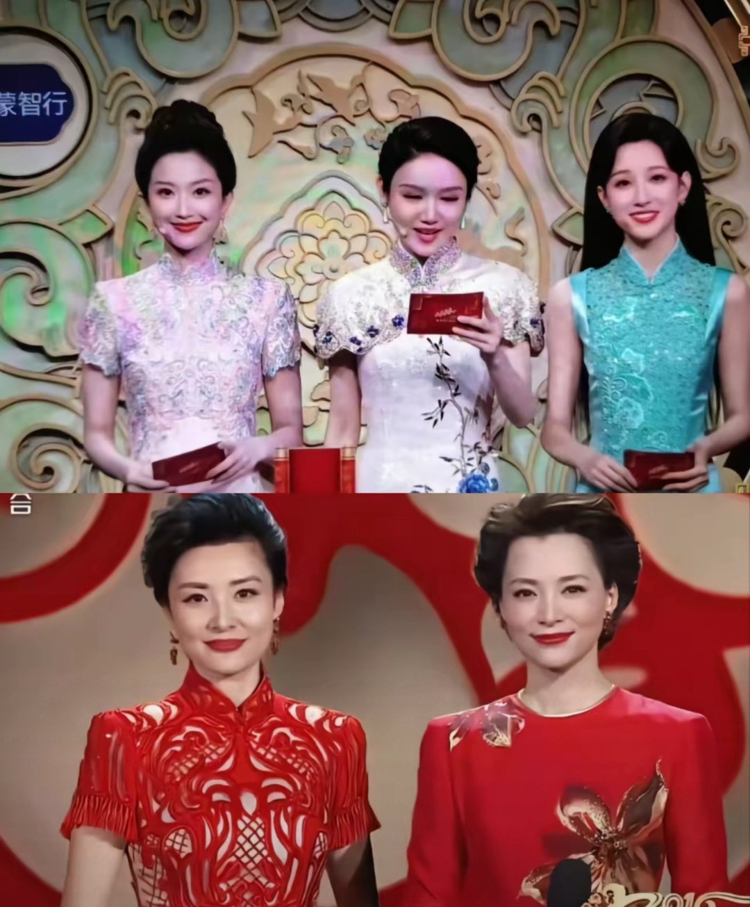 同样的主持人你们觉得是上图主持的好还是下图主持的好？ 